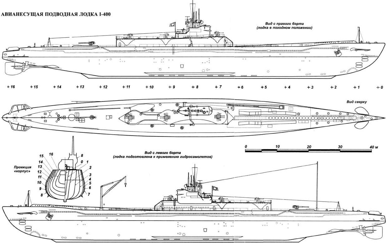 Японская подводная лодка и-400 
 -japanese submarine i-400