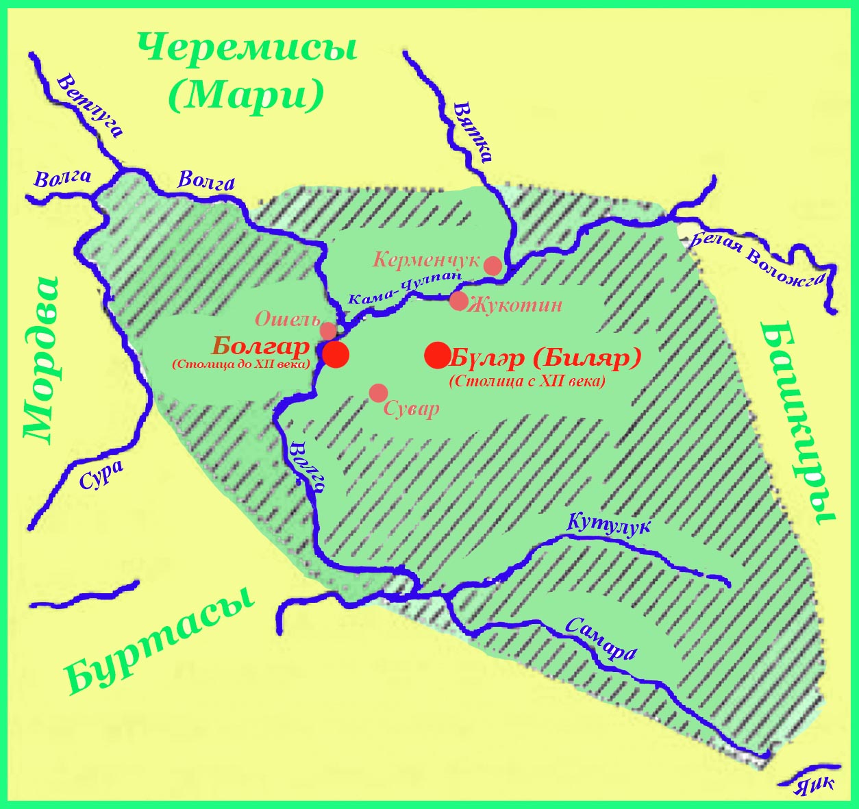 Болгар на карте. Волжская Булгария Биляр. Волжская Булгария город Булгар на карте. Ошель город Волжской Булгарии. Город Биляр Татарстан на карте.