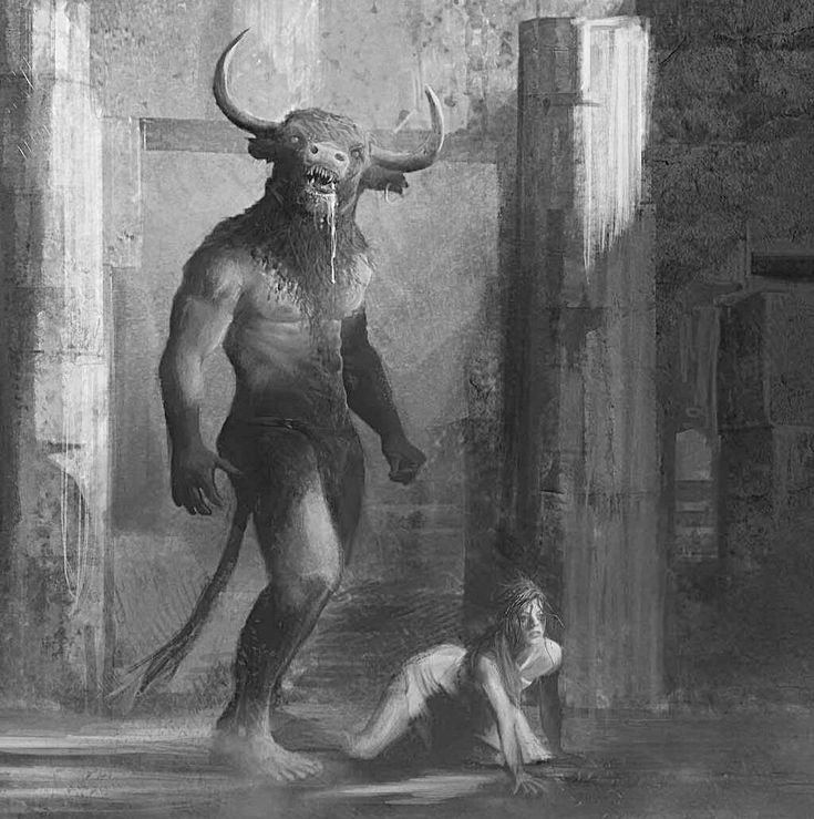 Миф о минотавре: кровожадный монстр и смелый тесей