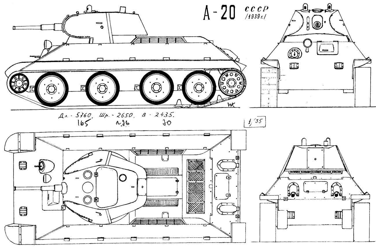 Т 34 чертежи и размеры