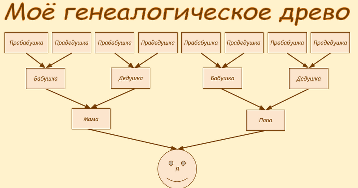 История своей семьи 5 класс образец