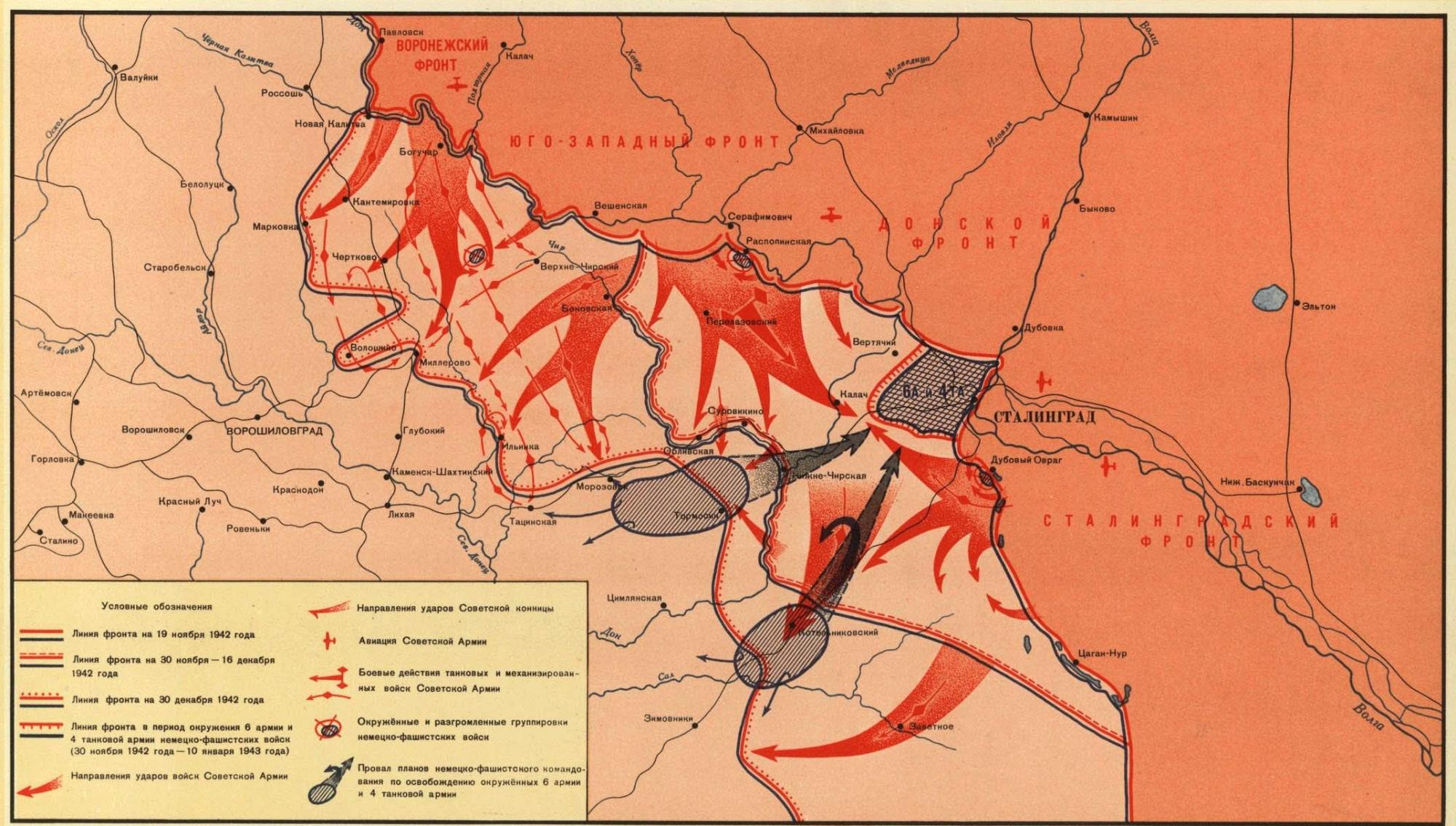 Операция Уран 19 ноября 1942 карта