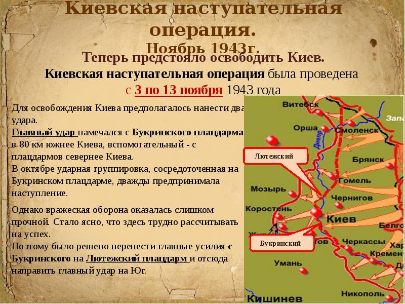 Киевская оборонительная операция: обстановка накануне, ход событий и итоги