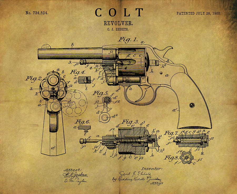 Револьвер чертеж. Чертежи револьвера Colt Миротворец. Револьвер Кольт Патерсон 1836. Кольт Миротворец 1873 схема патент. Кольт писмейкер 1873.