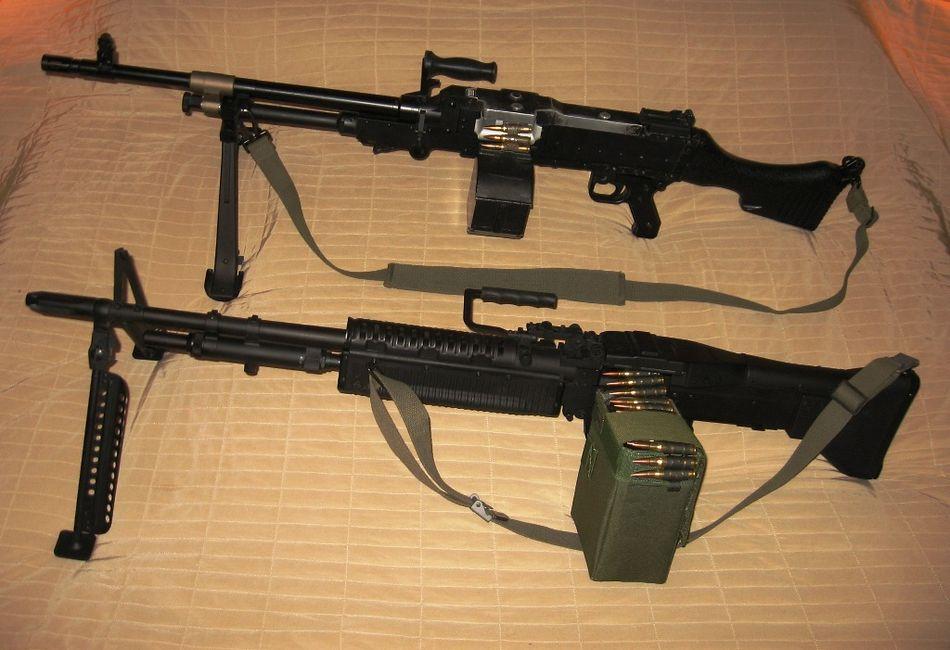 Пулемет fn minimi (бельгия) / m249 (сша)